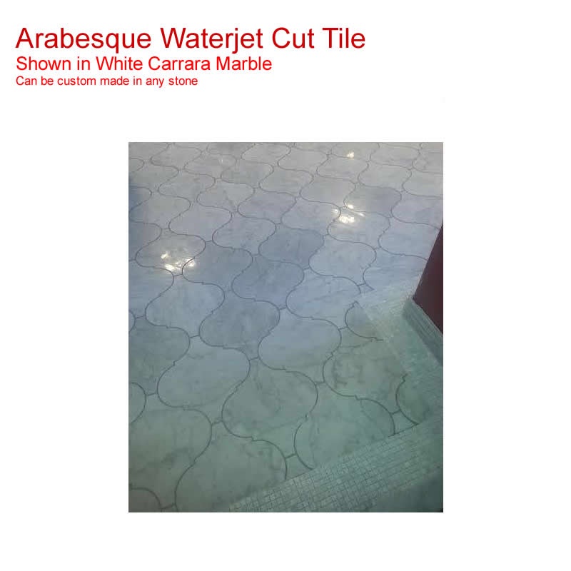 Verde Butterfly - Arabesque Waterjet Cut Tile - Design 28
